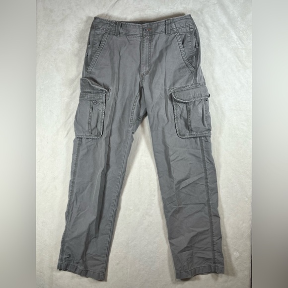 L.L. Bean Men's 32W 34L Hiking Outdoor Cargo Pants Carpenter Tactical Gray - Picture 2 of 12